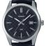 Casio Black Dial Leather Strap Men’s Watch image