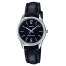 Casio SS Caseback Black Leather Strap Women's Watch image