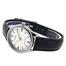 Casio Silver Case Black Leather Band Women's Watch image