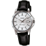Casio Silver Plated Case Black Leather Women's Watch image