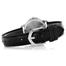 Casio Silver Plated Case Black Leather Women's Watch image