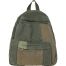 Casual Contrast Color Canvas Backpack - Olive Green image