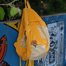 Casual Contrast Color Canvas Backpack Yellow - 1 Pcs image