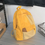 Casual Contrast Color Canvas Backpack Yellow - 1 Pcs image