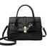 Casual Tote Luxury Leather Handbags Purse Women Bag Black image