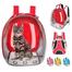 Cat Carrier Backpack Transparent Space Pet Capsule Bag-Regular Design Waterproof Carrier Bag for Hiking Outdoor image