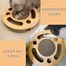 Cat Scratching Board and Mat - Round Cardboard Scratcher, Scratch Pad and Bed for Cats image