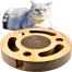Cat Scratching Board and Mat - Round Cardboard Scratcher, Scratch Pad and Bed for Cats image