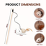 Cat Teaser Playing Stick Wooden Cat Wand Toy for Cats and Kittens-(Mouse-Bell-40cm) image