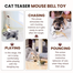 Cat Teaser Playing Stick Wooden Cat Wand Toy for Cats and Kittens-(Mouse-Bell-40cm) image