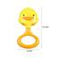 Children'S Protective Teether For Correct Bite With Clove Yellow Duck Rattles Babys Toys With Jhunjhuni -1pcs image