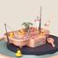 Children's Magnetic Fishing Toy Music Electric Circulation Fishing Duck Fishing Platform Water Play Game Toys for Kids image
