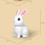 Childrens Toys Press Little White Rabbit Press Back Animal Car Cartoon Car Fall Resistant 1Pcs image