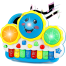 Clap N TAP Drum Keyboard Musical Toys With Flashing Lights - Animal Sounds and Songs Multi Color image