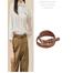 Classic Thin Genuine Leather Belt With Stylish Buckle For Female image
