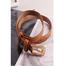Classic Thin Genuine Leather Belt With Stylish Buckle For Female image