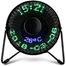 Clock Date Temperature Mini LED USB Fan - Black Clock image