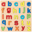 Colorful Alphabet Number Shape Matching Wooden Board 3D Puzzle (8x8 Inches). image
