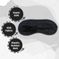 Combo Of 3 Set Black Color Silk Eye Mask Memory Foam Ear Plug 2Pcs image