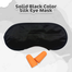 Combo Of 3 Set Black Color Silk Eye Mask Memory Foam Ear Plug 2Pcs image