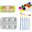 Combo Acrylic Color Fabric Color Fabric Paint Keep Smiling 7 Pcs Mix Brush 1 Set Artists Round Color Platte 1 Pcs image