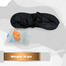 Combo of 3 Set Black Color Silk Eye Mask Memory Foam Ear Plug 2 Pcs image