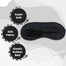 Combo of 3 Set Black Color Silk Eye Mask Memory Foam Ear Plug 2 Pcs image