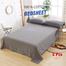 Comfort House Grey Colour King Size Bed Sheet With 2 Pcs Pillow Cover image