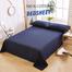 Comfort House Navy Blue Colour King Size Bed Sheet With 2 Pcs Pillow Cover image
