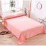 Comfort House Pink Colour King size bed sheet with 2 Pcs Pillow Cover image