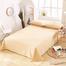 Comfort House Solid Cream Colour King Size Bed Sheet With 2 Pcs Pillow Cover image