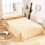Comfort House Solid Cream Colour King Size Bed Sheet With 2 Pcs Pillow Cover image