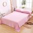 Comfort House Solid Pink Colour King Size Bed Sheet With Pillow Cover image
