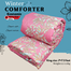 Comforter for Winter King Size Exclusive Comforter with Full Cotton Fabric 84*90 Inch European Cube Style Pink Glow image