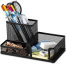 Compartment Metal Mesh Desk Organizer 3 Compartment image