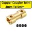 Copper Coupler 5mm To 3mm Universal Motor Shaft Joint Coupling Connector for RC Boat Electric Toy Car 775 DC Motor DIY Projects image