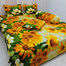 Cotton Fabric Multicolor Print 7.5 by 8.5 Feet Double King Size Bedsheet Set With Two Pillow Covers image