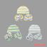 Cotton Newly Born Baby Mitten Cap And Booties Set Multicolor image