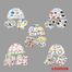 Cotton Newly Born Baby Mitten Cap And Booties Set Multicolor image