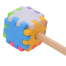 Crackles Cube Shaped Plastic Pencil Sharpener image