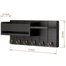 Creative Furniture Rustic Wall Mounted Key Rack And Mail Organizer With Shelf 6 Hooks image