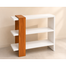 Creative Furniture Wooden Decorative Storage Shelf White And Natural Wood Finish image