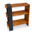 Creative Furniture Wooden Decorative Storage Shelf Natural Wood And Black Finish image
