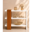Creative Furniture Wooden Decorative Storage Shelf White And Natural Wood Finish image