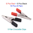 Crocodile Clip Combo Pack 10 Pcs Red and Black image