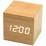 Cube Shaped Wooden Style Digital LED Clock image