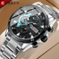 Curren Chronograph Stainless Steel Watch for Men Silver Black (8402 ) image