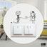 DDecorator Cute Boy And Girl Wall Sticker image