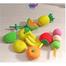 Cute Different Shapes Of Fruits Vegetables Eraser For Child - Any Design 4 Pcs image