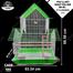 DDecorator Bird Cage - Duplex Large Blue Folding Bird Cage China Bird Cage Bird Accessories Cage For Bird Cages image